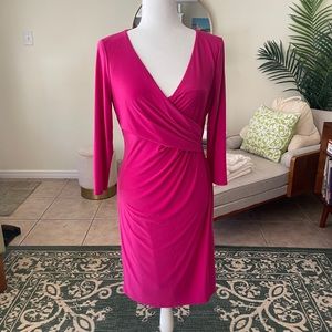 Ralph Lauren Pink Faux Wrap Dress